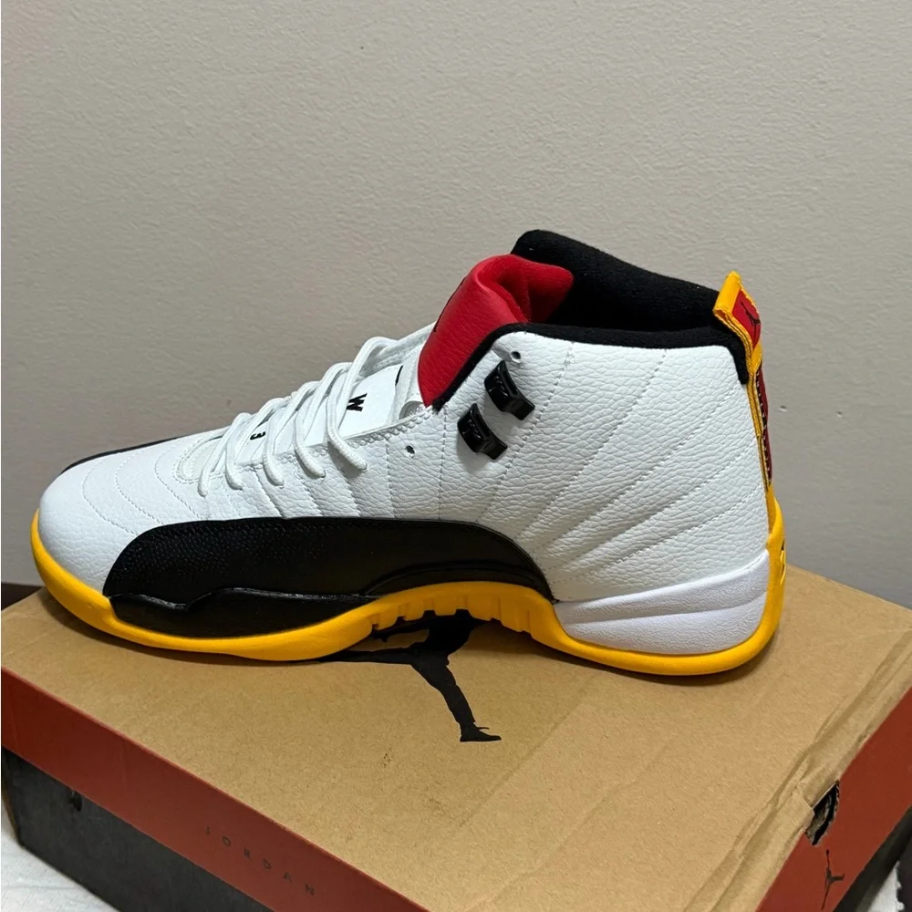 Jordan Men's White, Black, and Red Sneakers